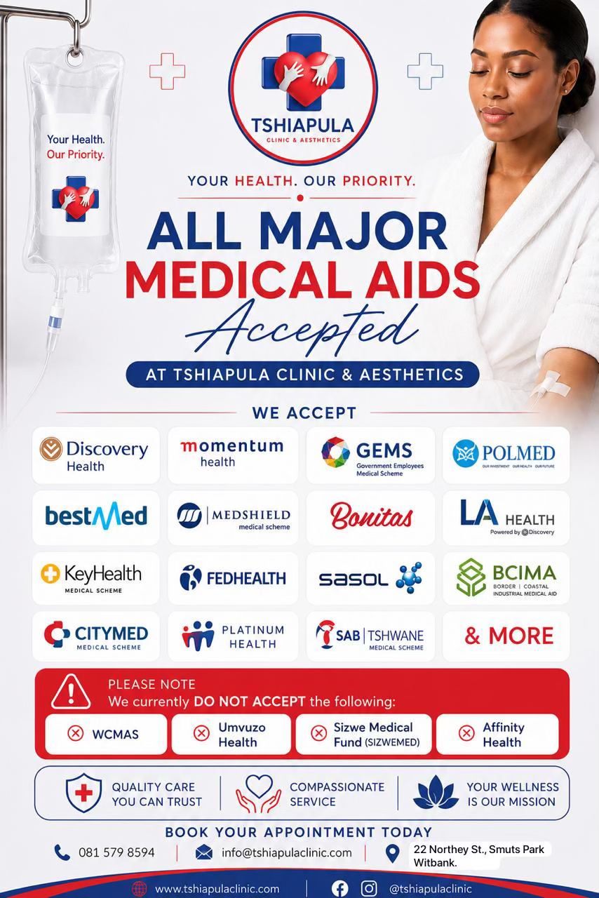 Tshiapula Clinic & Aesthetics - All Major Medical Aids Accepted